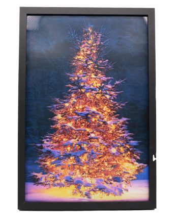 LED tuledega pilt 3d kuusk|Valguspilt 35*50cm 3D Kuusk LED