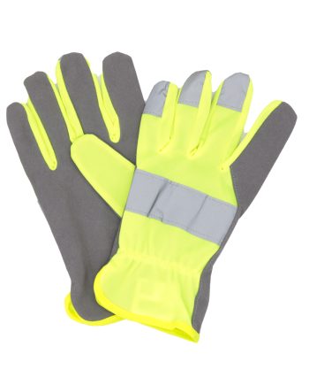 Sõrmik sünt. nahk/fluo kollane riie helkur 9/10,./32009...10