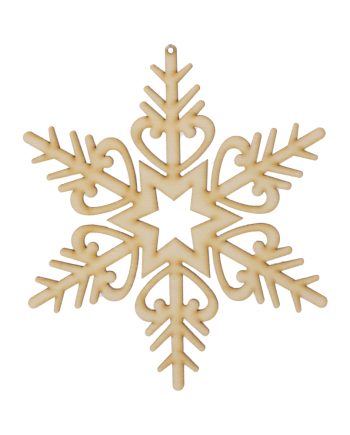 Jõuluehe lumehelves 12cm puidust