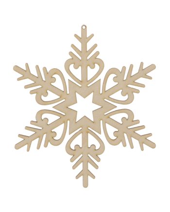 Jõuluehe lumehelves 15cm puidust