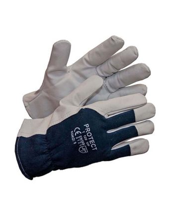 Töökindad T109VP kitsenahast, musta käeseljaga, nr 9