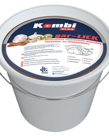 Mineraalainete - vitamiini lisand lüpsilehmadele (lüpsilehmadele) KOMBI Plus Gar-lick (küüslauguga) Joniskio Grudai 70kg